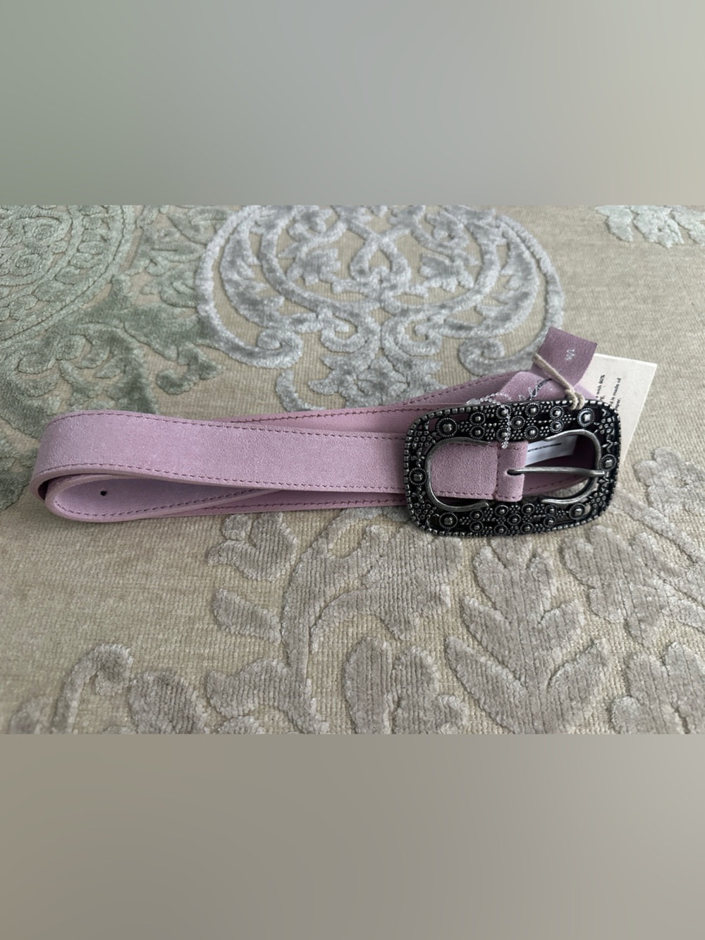 Free People Purple Suede Black Rock Western Belt